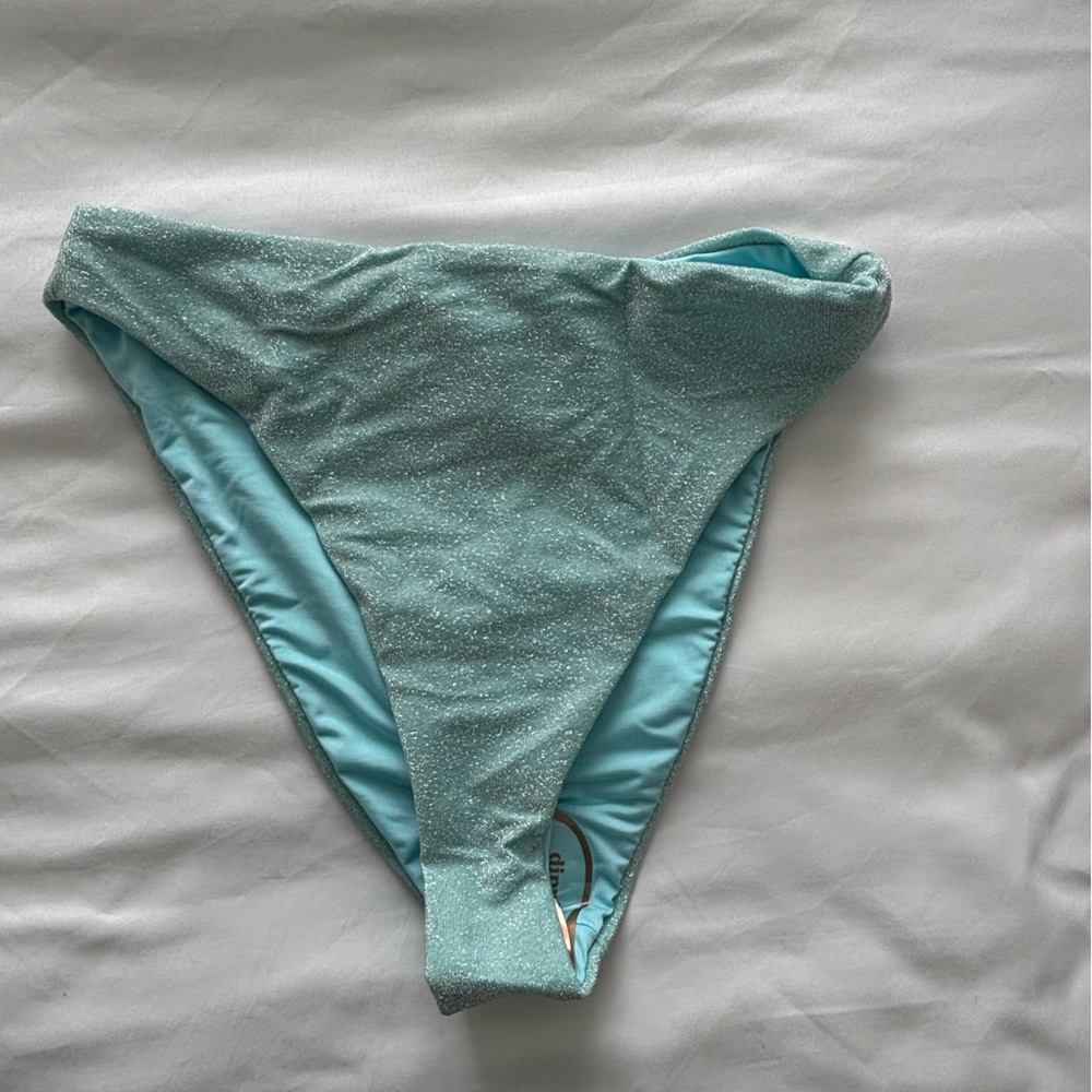 Dippin' Daisy's Sparkling Aqua bikini bottoms. NWT